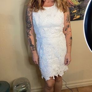 Nordstrom stop Shop Lace White Professional Dress